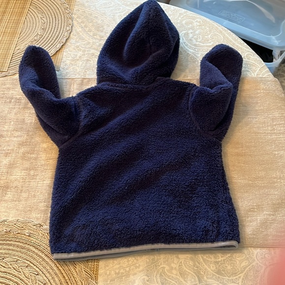 Hanna Andersson Fleece Jacket Size 3T Navy Zippered in EUC - Picture 3 of 5